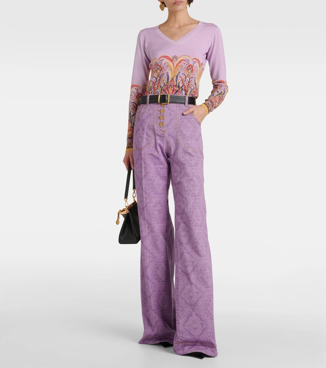 Etro - Printed silk-blend sweater