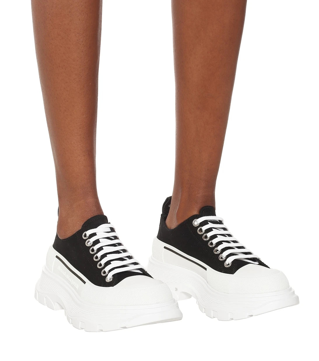 McQueen - Tread Slick canvas platform sneakers