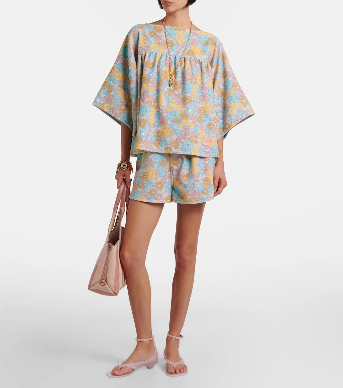 Chloé - Floral gathered cotton top