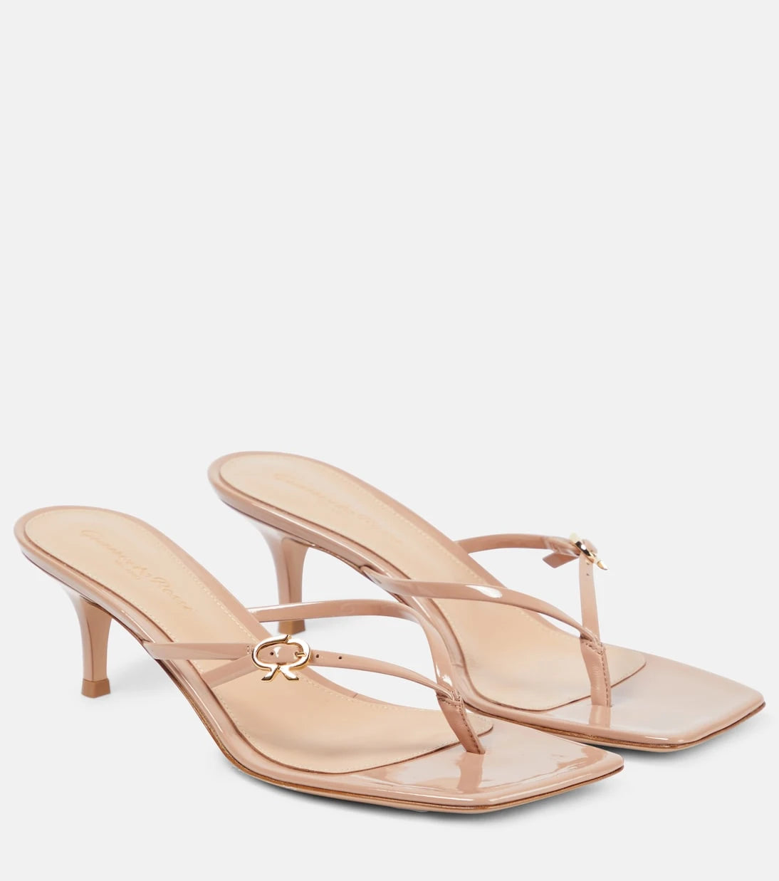 Gianvito Rossi - Patent leather thong sandals