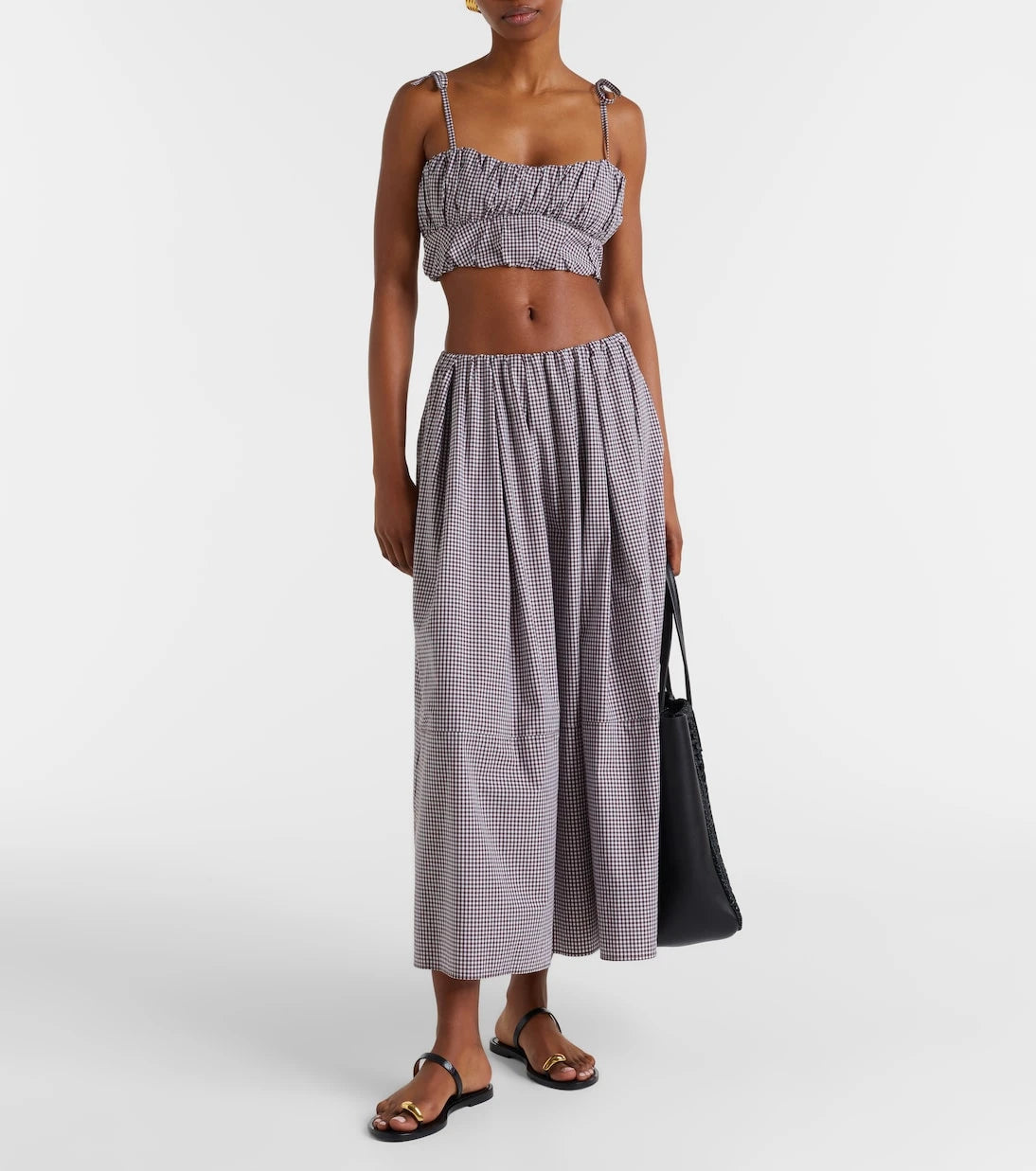 Faithfull - Pelea gingham cotton crop top