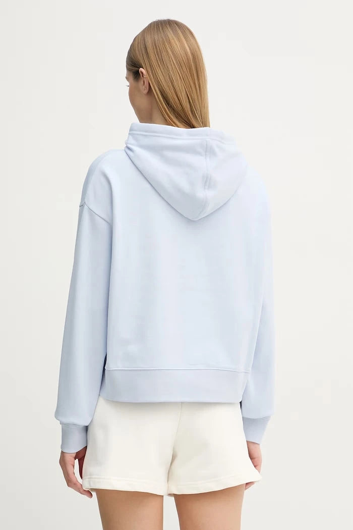 Lacoste kapüşonlu kadın pamuklu sweatshirt