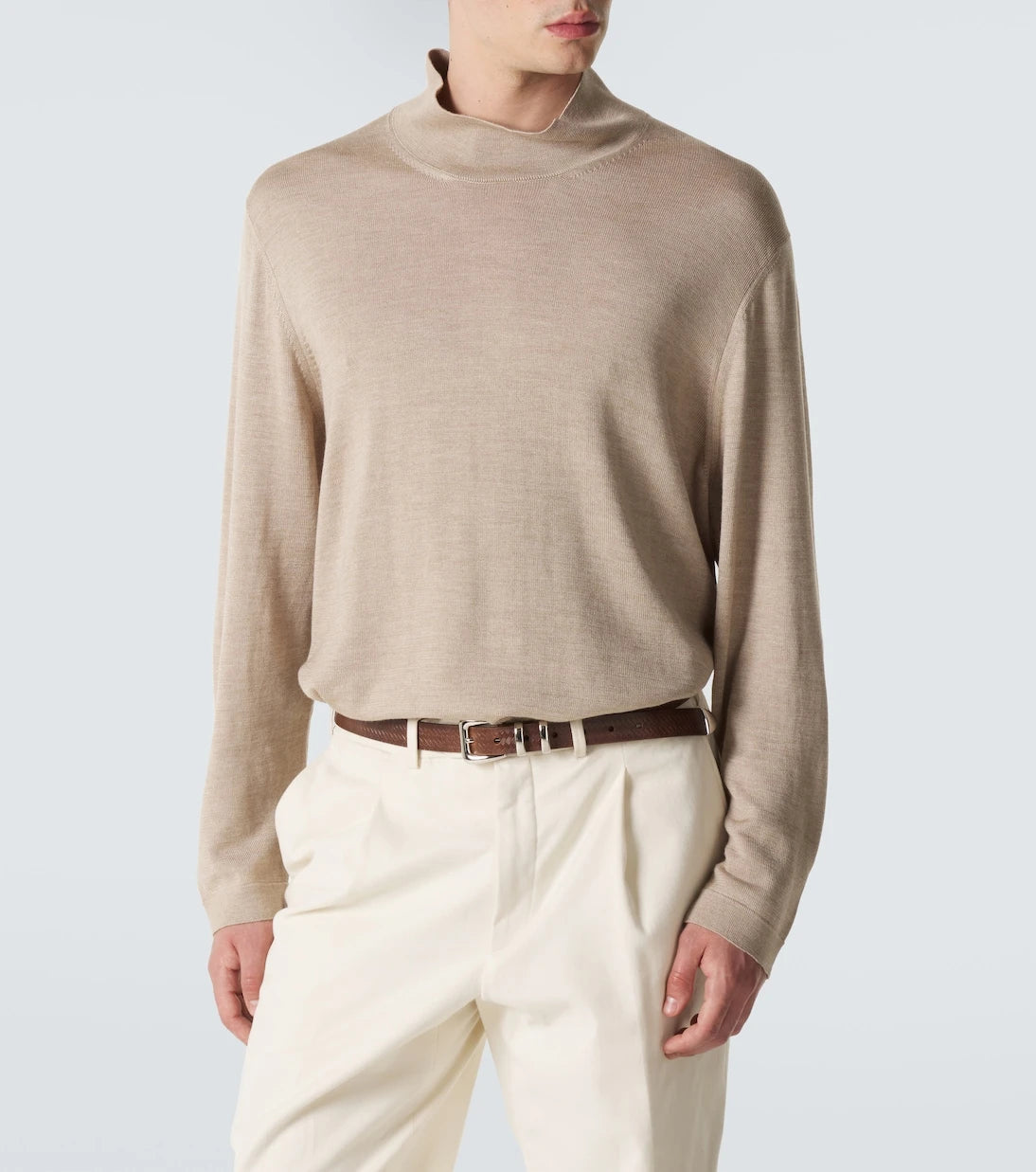 Stòffa - Wool and silk turtleneck sweater
