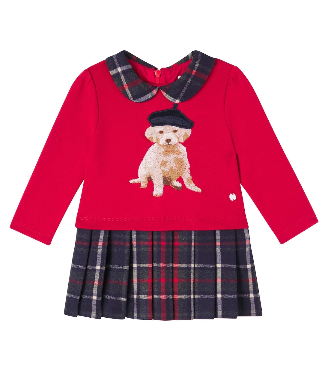Patachou - Baby embroidered pleated cotton dress