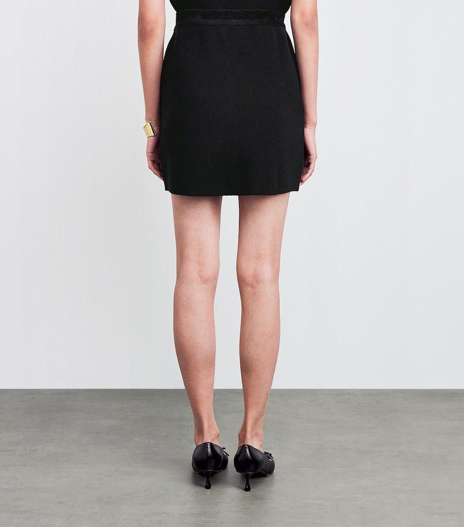 Claudie Pierlot Black Knitted Mini Skirt