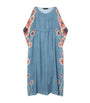 Blue x Maccapani Flowers Kaftan Maxi Dress