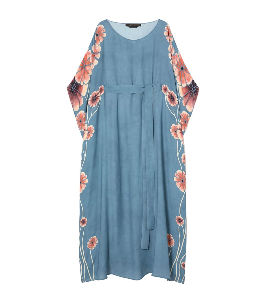 Blue x Maccapani Flowers Kaftan Maxi Dress