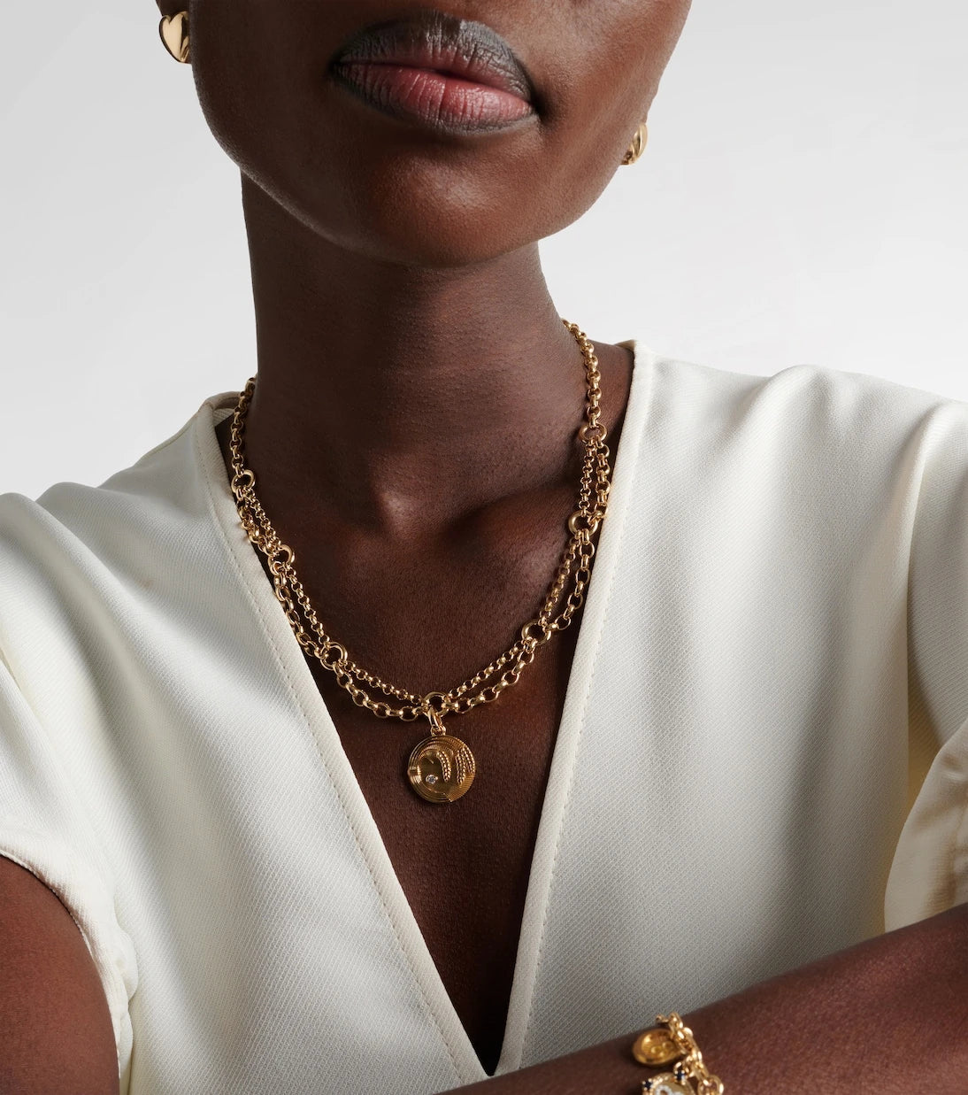 FoundRae - Infinite Gratitude 18kt gold pendant necklace with diamond