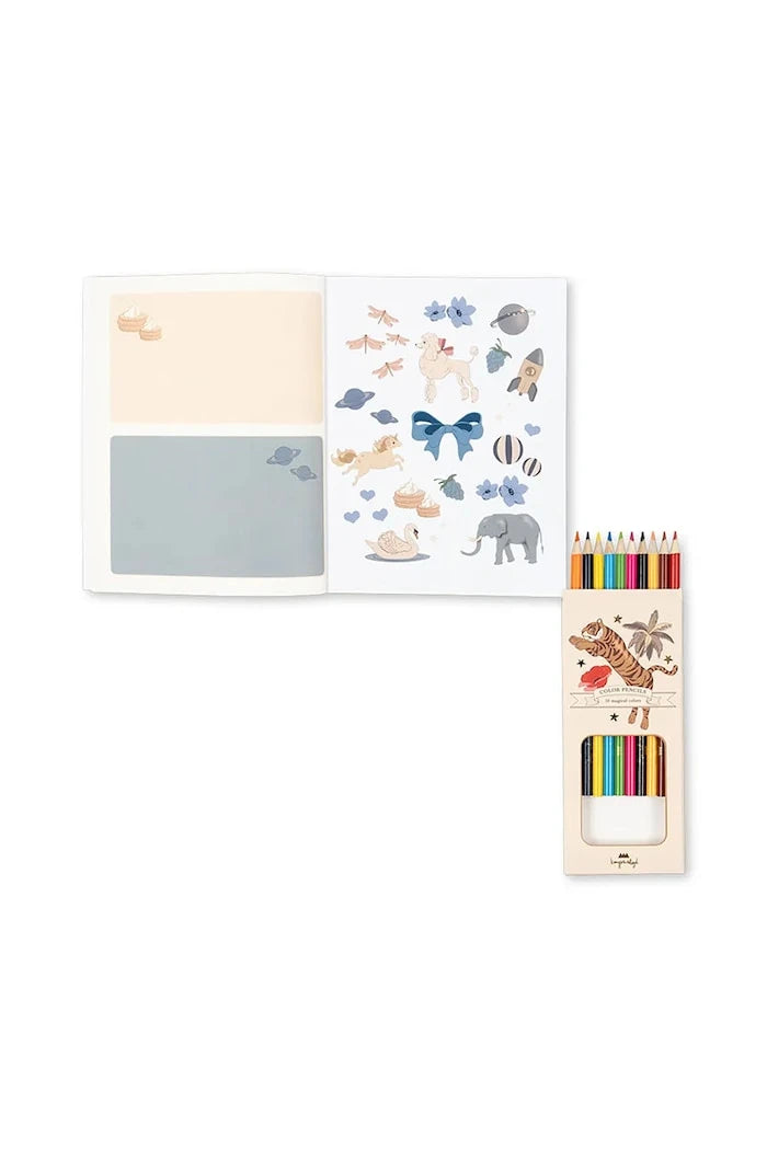 Konges Sløjd Boyama Kitabı ACTIVITY BOOK WITH COLOURING PENCILS