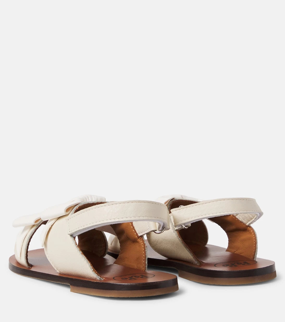 PèPè - Charlotte bow-detail leather sandals