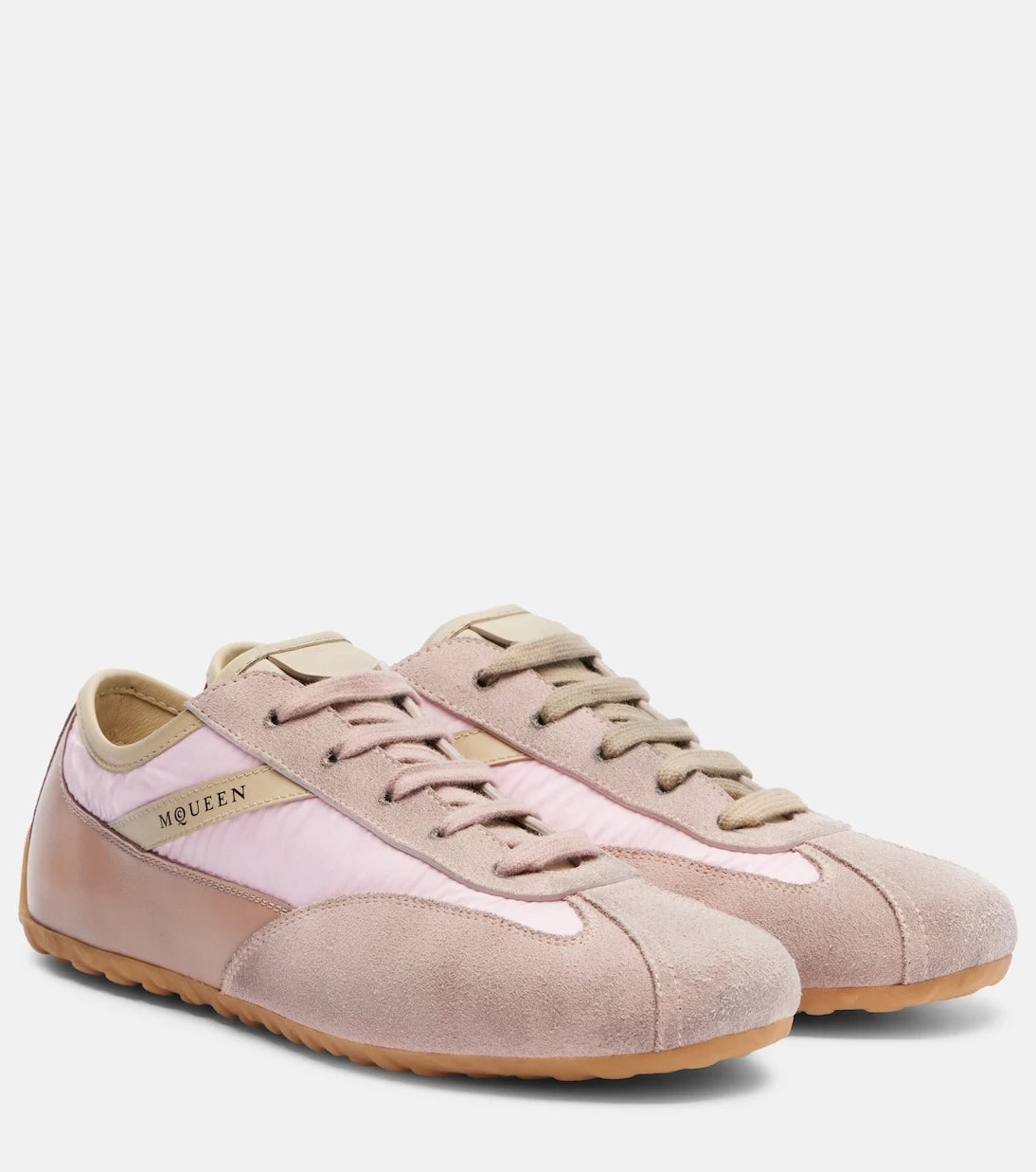 McQueen - Boxe suede and leather sneakers