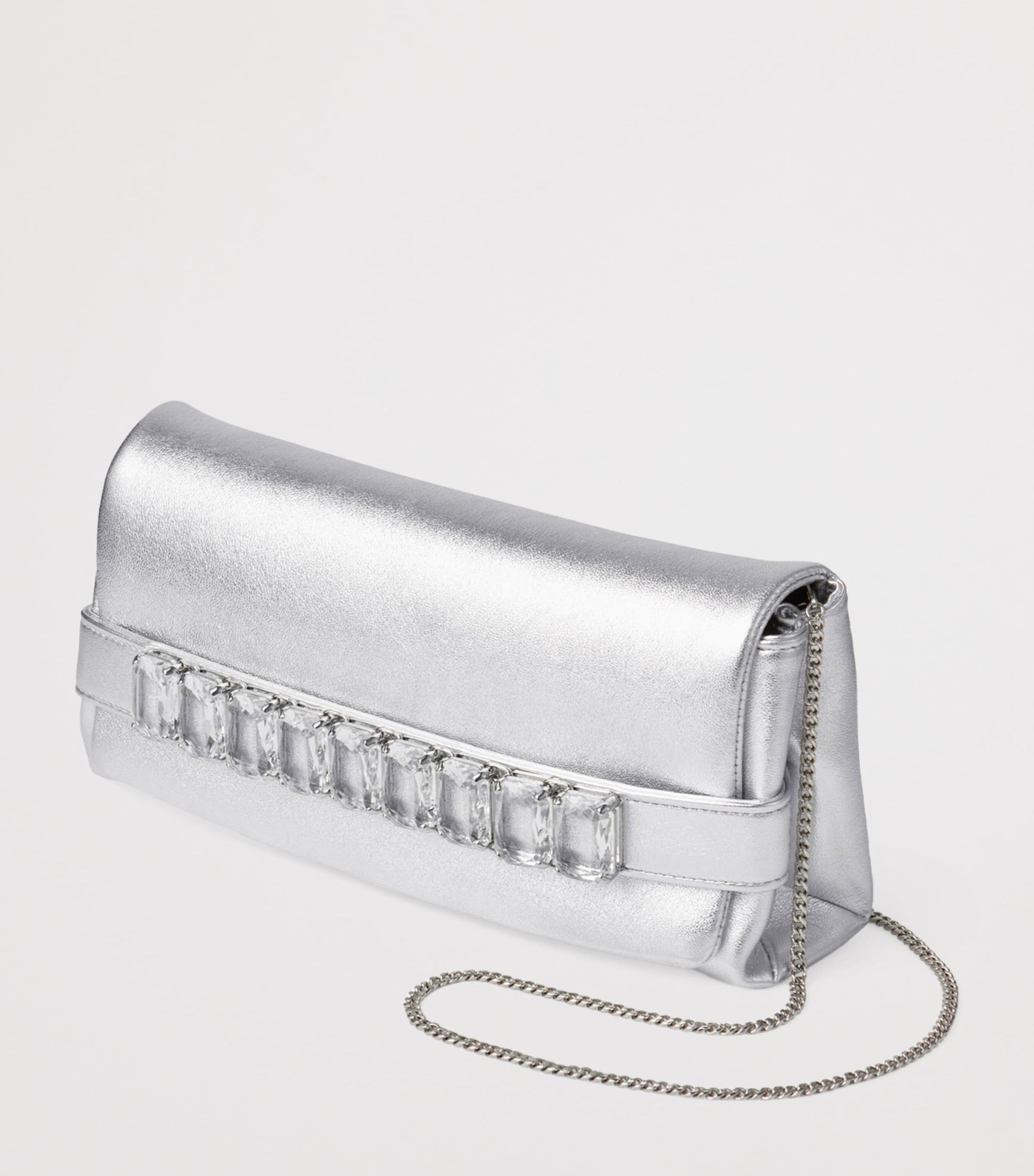 Silver Kya Clutch Bag