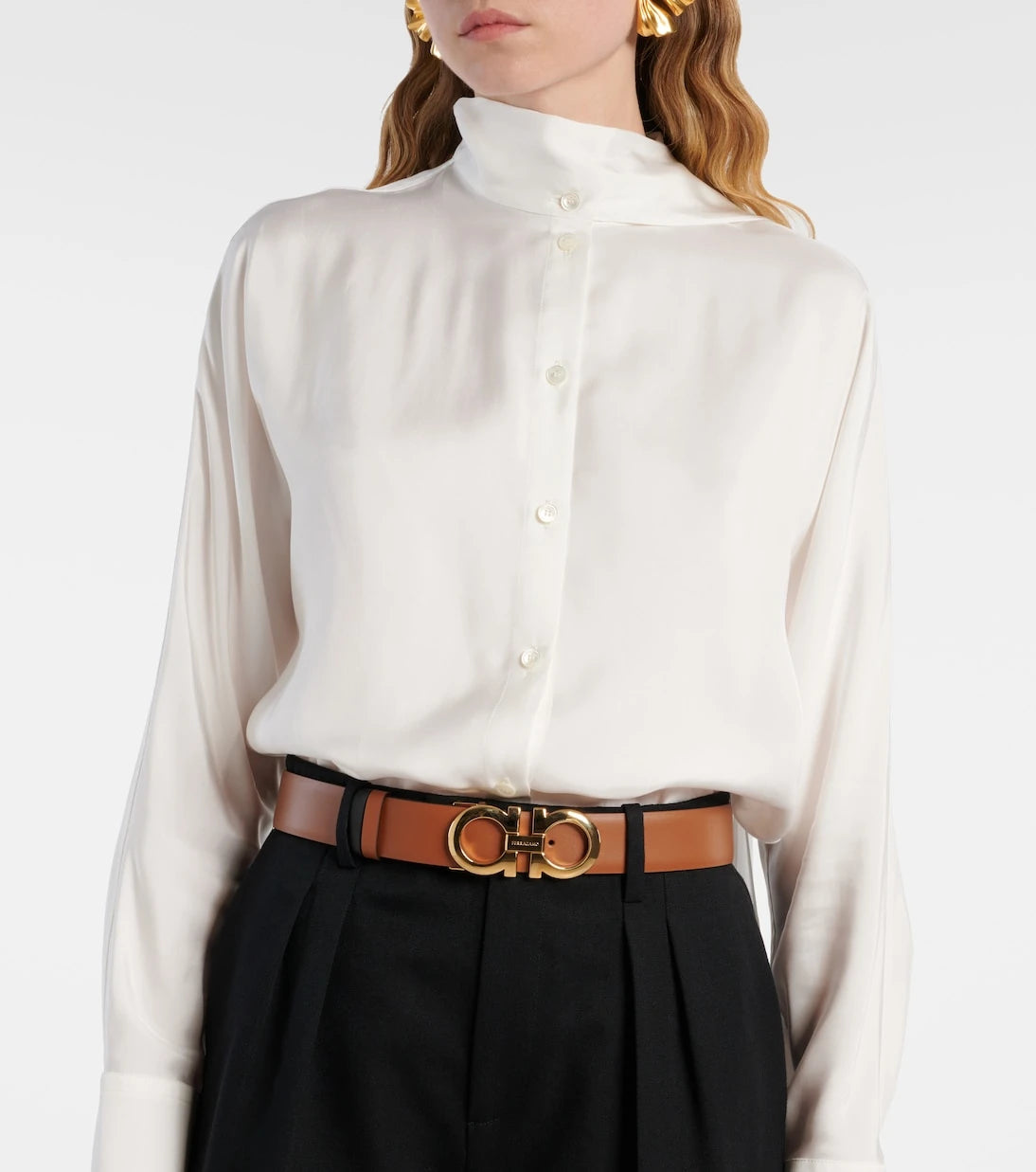Ferragamo - Gancini reversible leather belt
