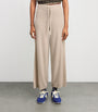 Beige Wool-Cashmere Wide-Leg Trousers