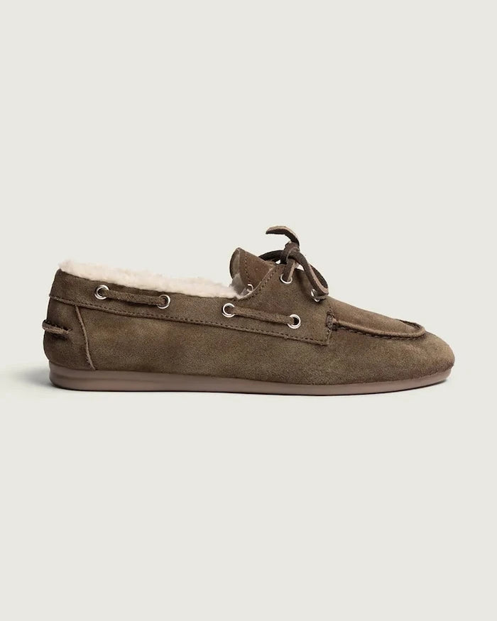 Posa kadın süet loafer Boat Loafer