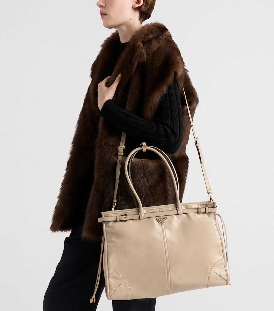 Extra Large Leather Bonnie Shoulder Bag