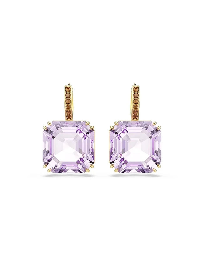 Swarovski kadın altın kaplama kristalli MILLENIA küpe