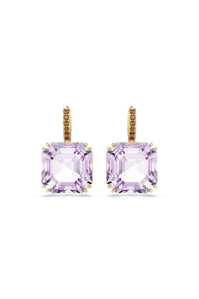 Swarovski kadın altın kaplama kristalli MILLENIA küpe