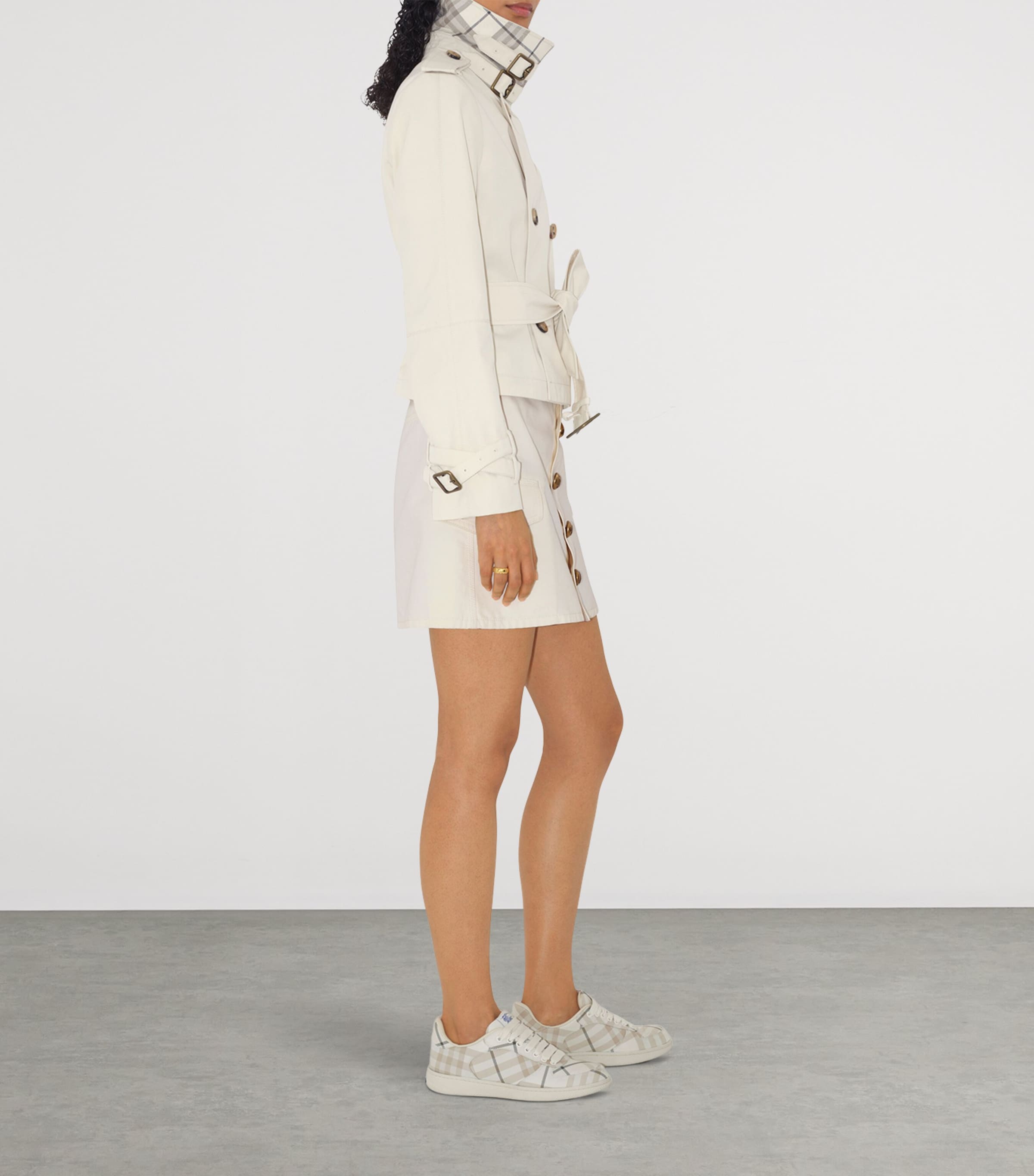 Burberry White Check Terrace Sneakers