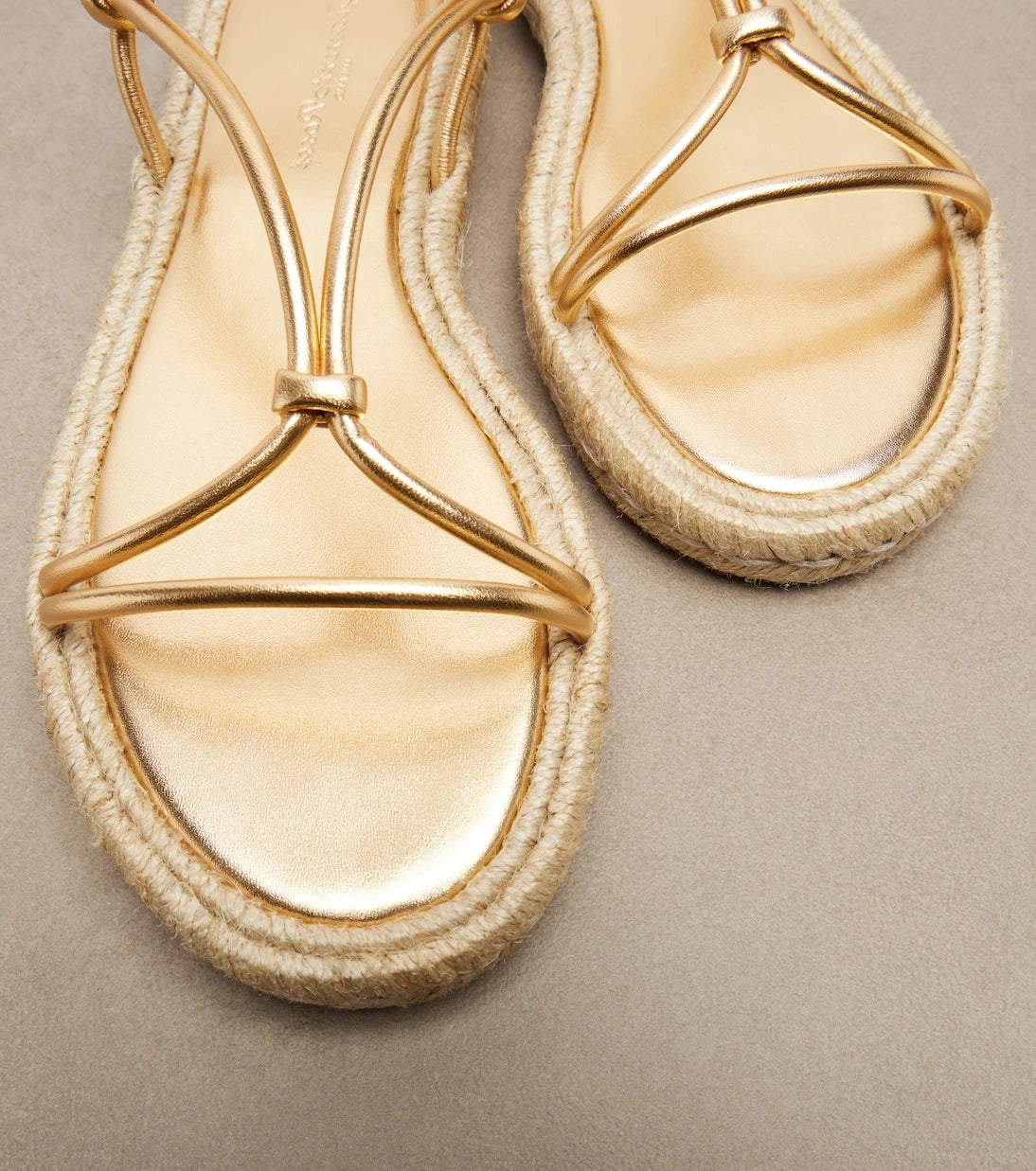 Gianvito Rossi - Bali metallic leather espadrille sandals