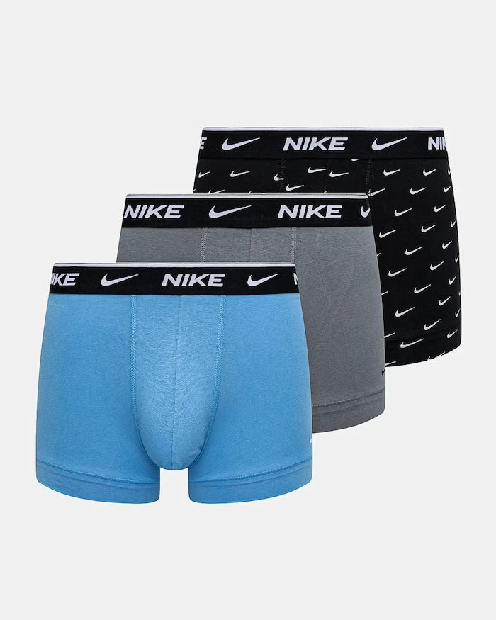 Nike pamuk ve elastanlı erkek dar boxer 3'lü paket