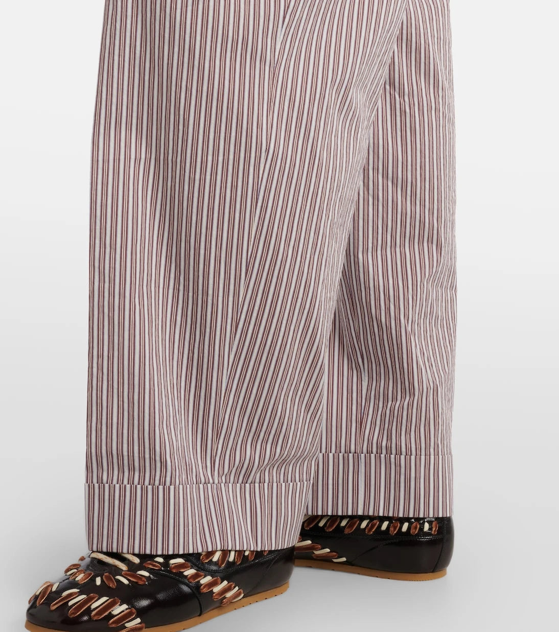 Dries Van Noten - Striped cotton and silk pants