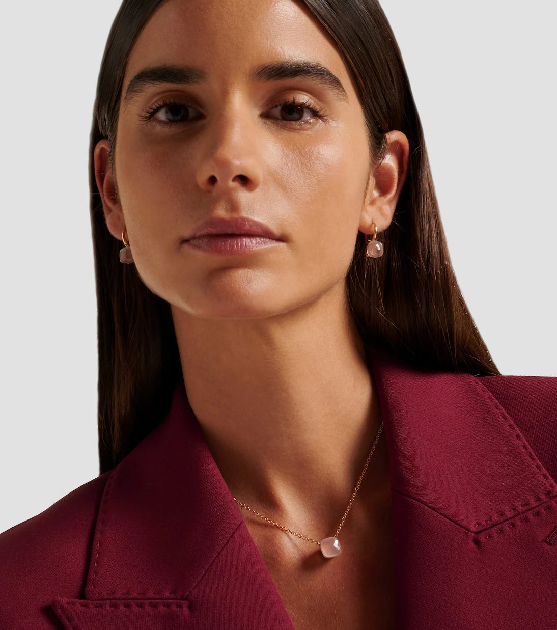 Pomellato - Nudo 18kt gold necklace with rose quartz