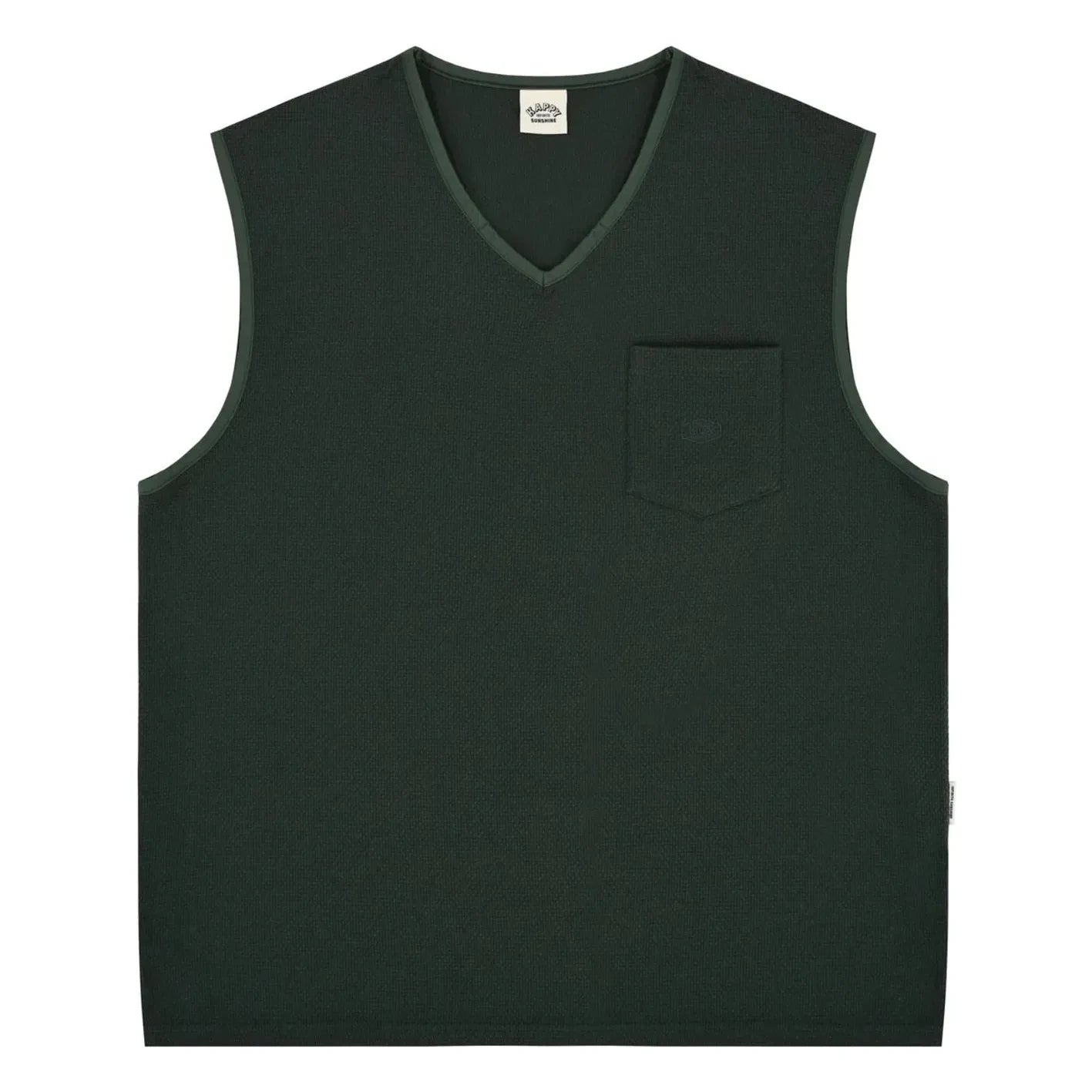 Kappy - Cotton Sleeveless Vest | Dark green