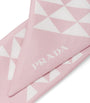 Prada Pink Silk Triangle Skinny Scarf