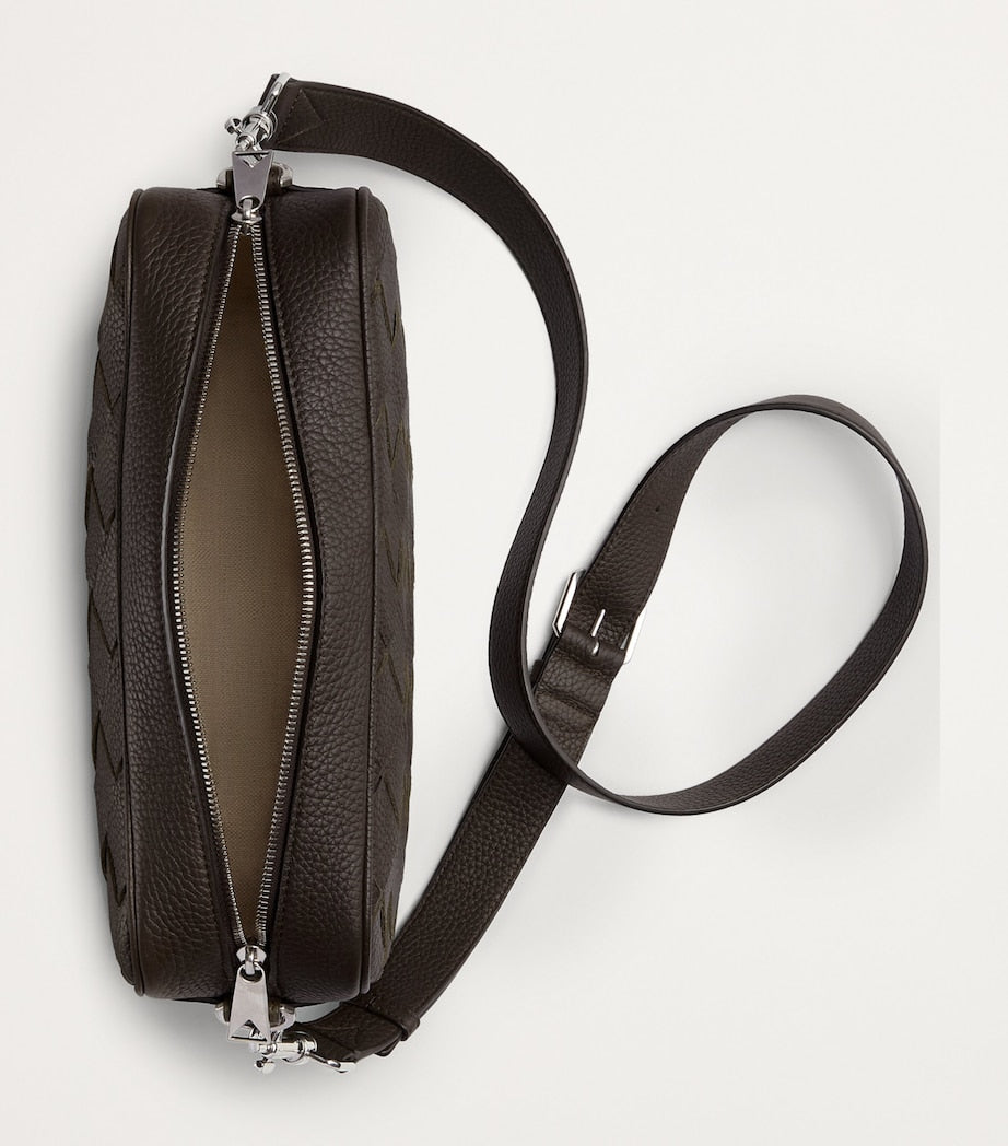 Medium Leather Intrecciato Camera Bag