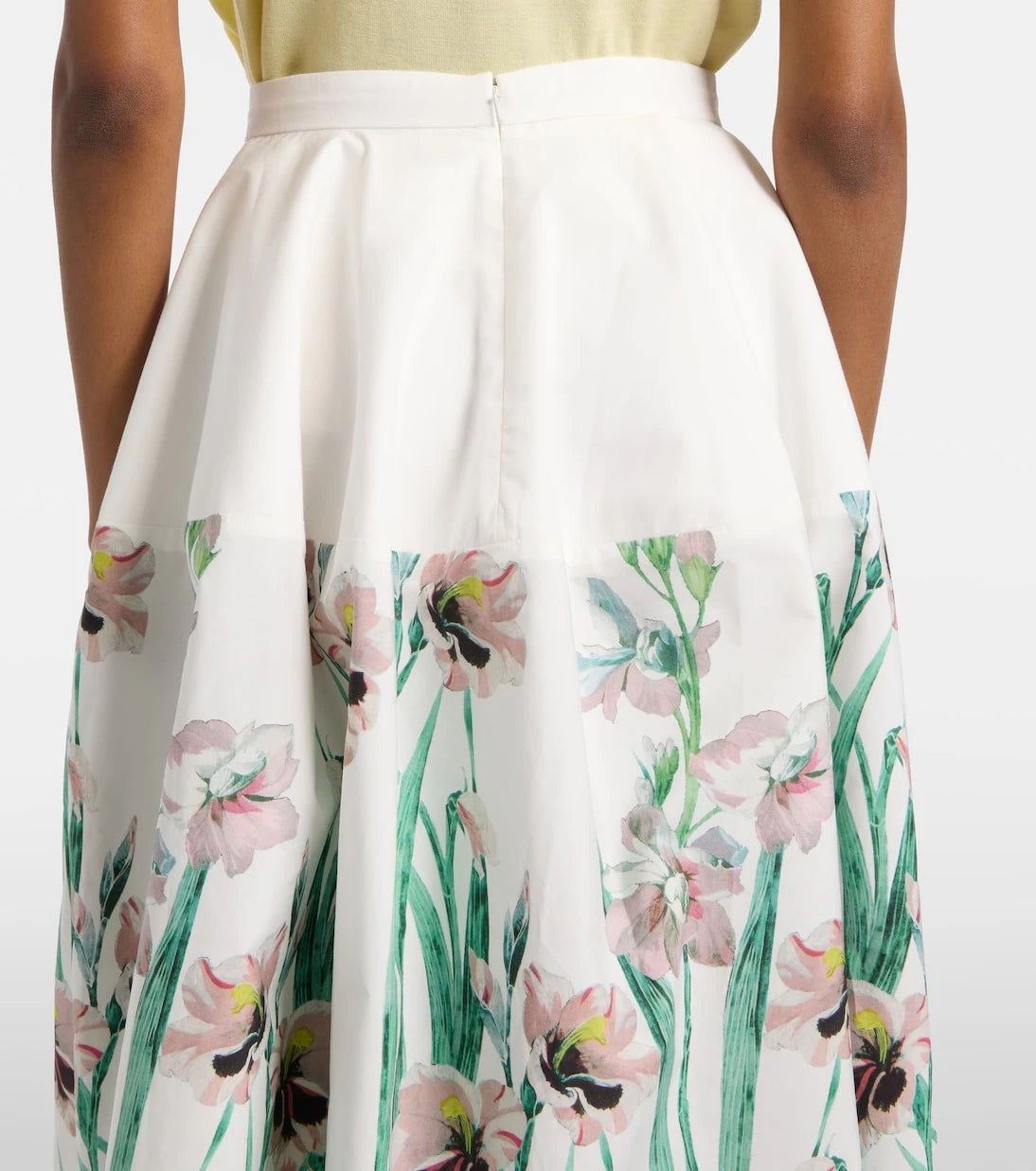 Erdem - Floral cotton midi skirt
