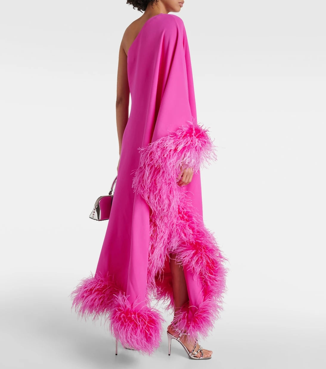 Valentino - Cady Couture feather-trimmed silk gown