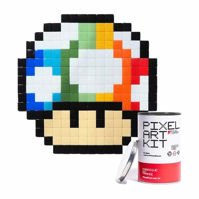 Pixel Corner Rainbow Shroom DIY Piksel Mozaik Seti