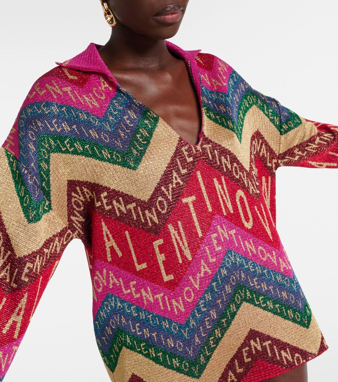 Valentino - Logo intarsia sweater