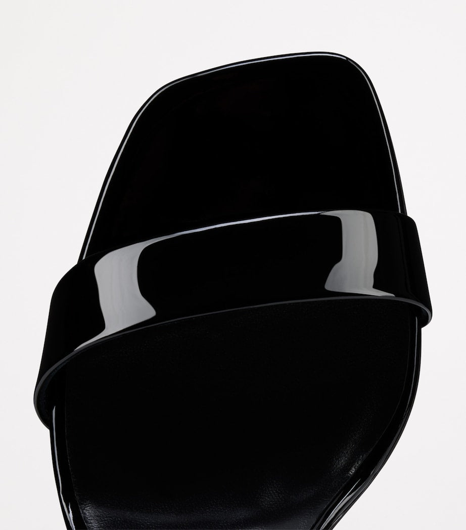 Christian Louboutin Black Condora Patent Leather Slingback Sandals 85