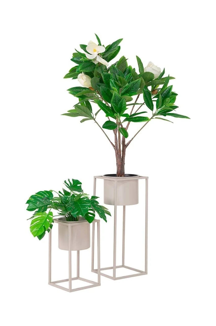 House Nordic Marla 17 x 31 / 19,5 x 50,5 cm (2 Parça) Izgaralı Saksı Seti