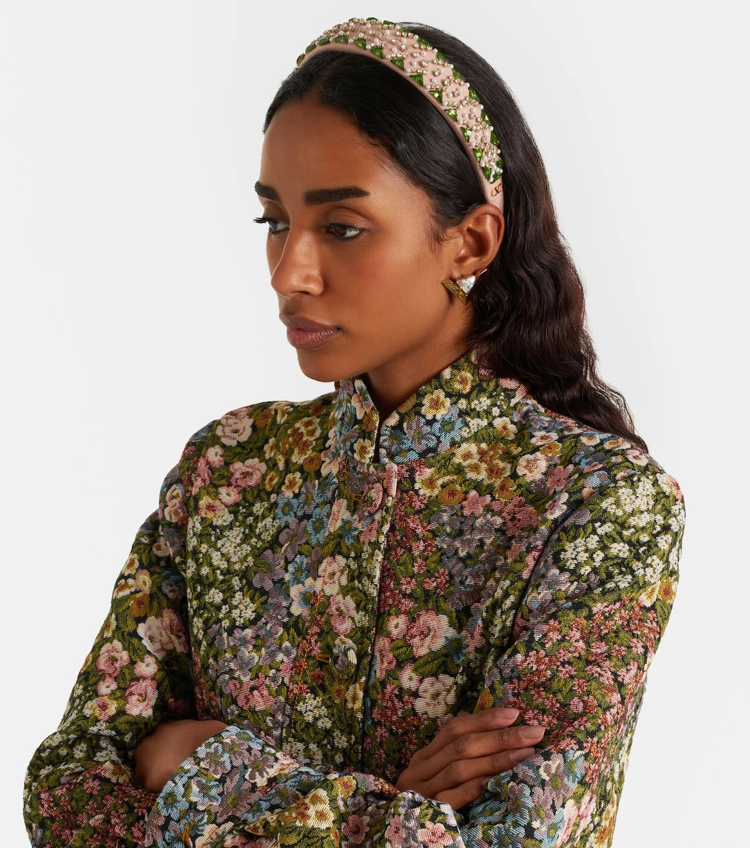Valentino - Crepe Couture embellished headband