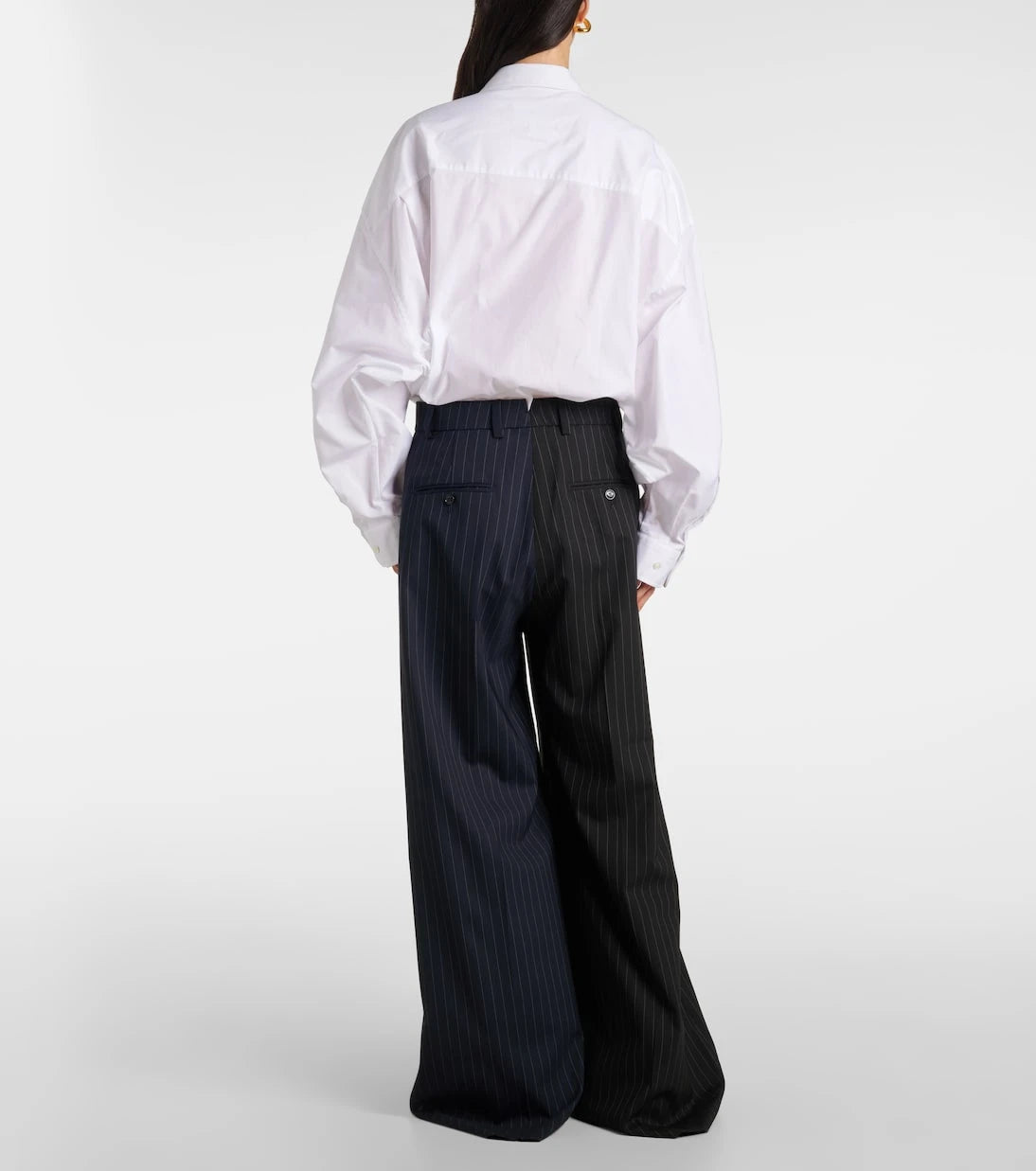 Vetements - Pinstripe wool wide-leg pants