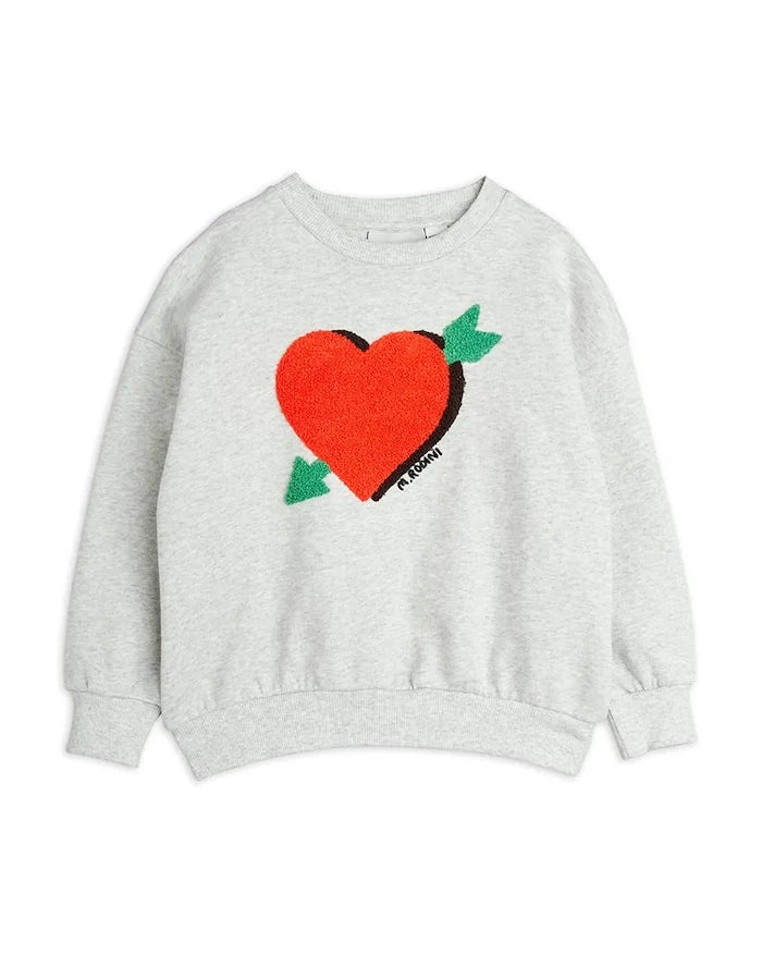 Mini Rodini Arrowed heart Çocuk Pamuklu Sweatshirt