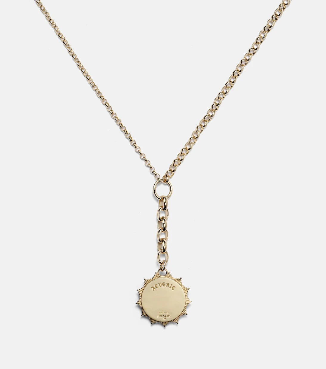FoundRae - قلادة سلسلة ريفيري من الذهب عيار 18 قيراطاً مرصّعة بالماس
