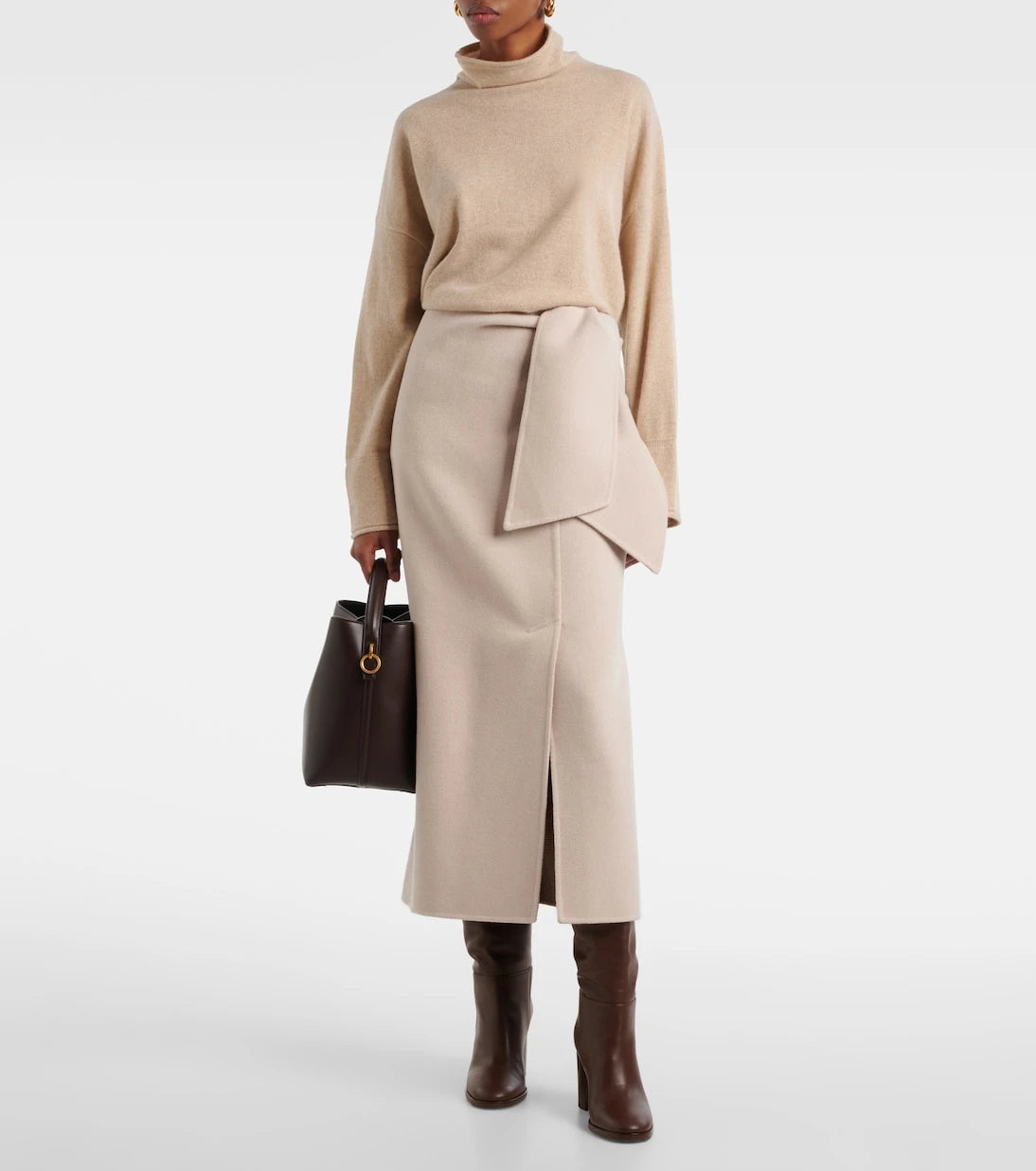 Max Mara - Zuppa wool and cashmere wrap skirt