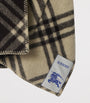 Burberry Beige Wool Reversible Check Hooded Cape