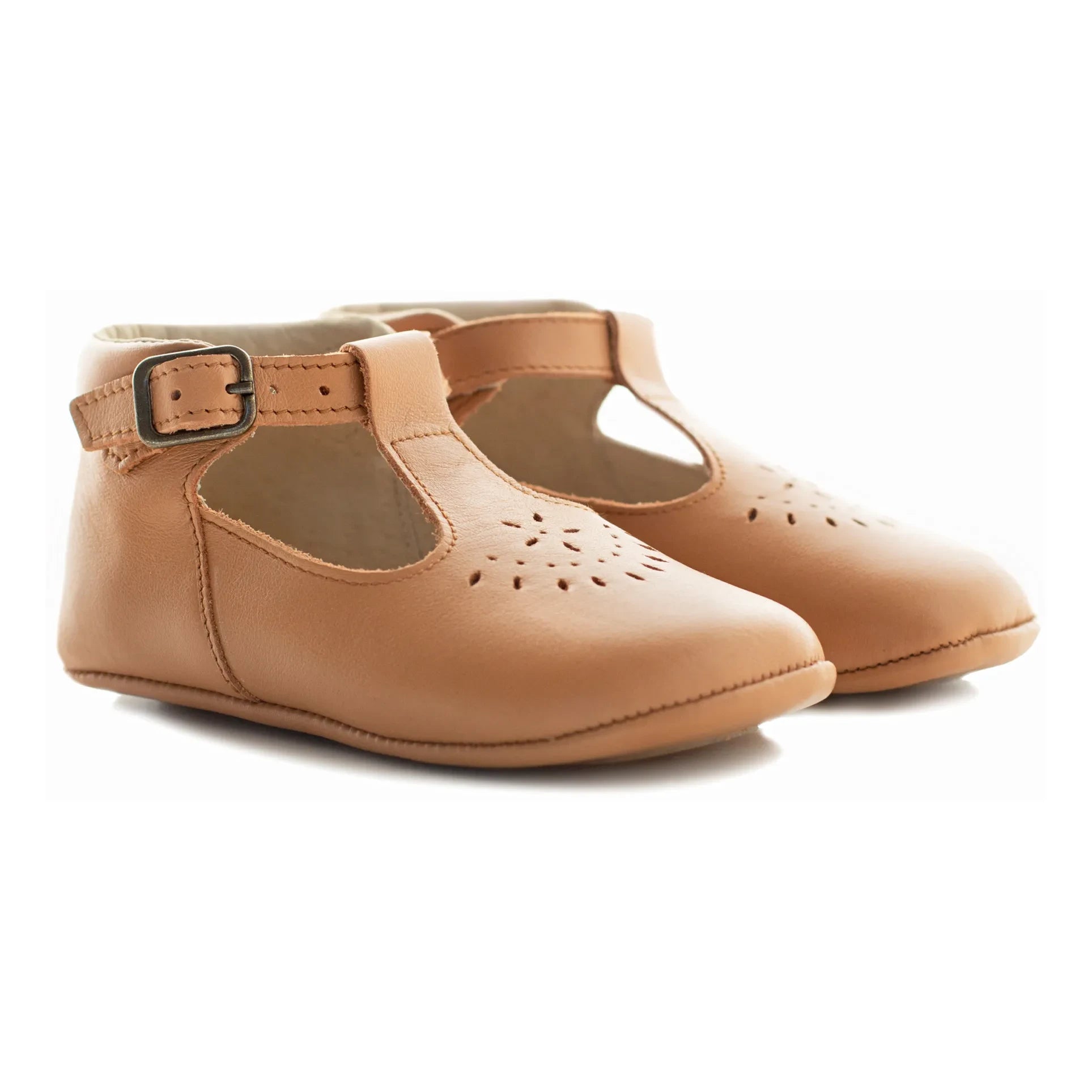 Poppée - Minimilton T-Bar Booties | Cognac