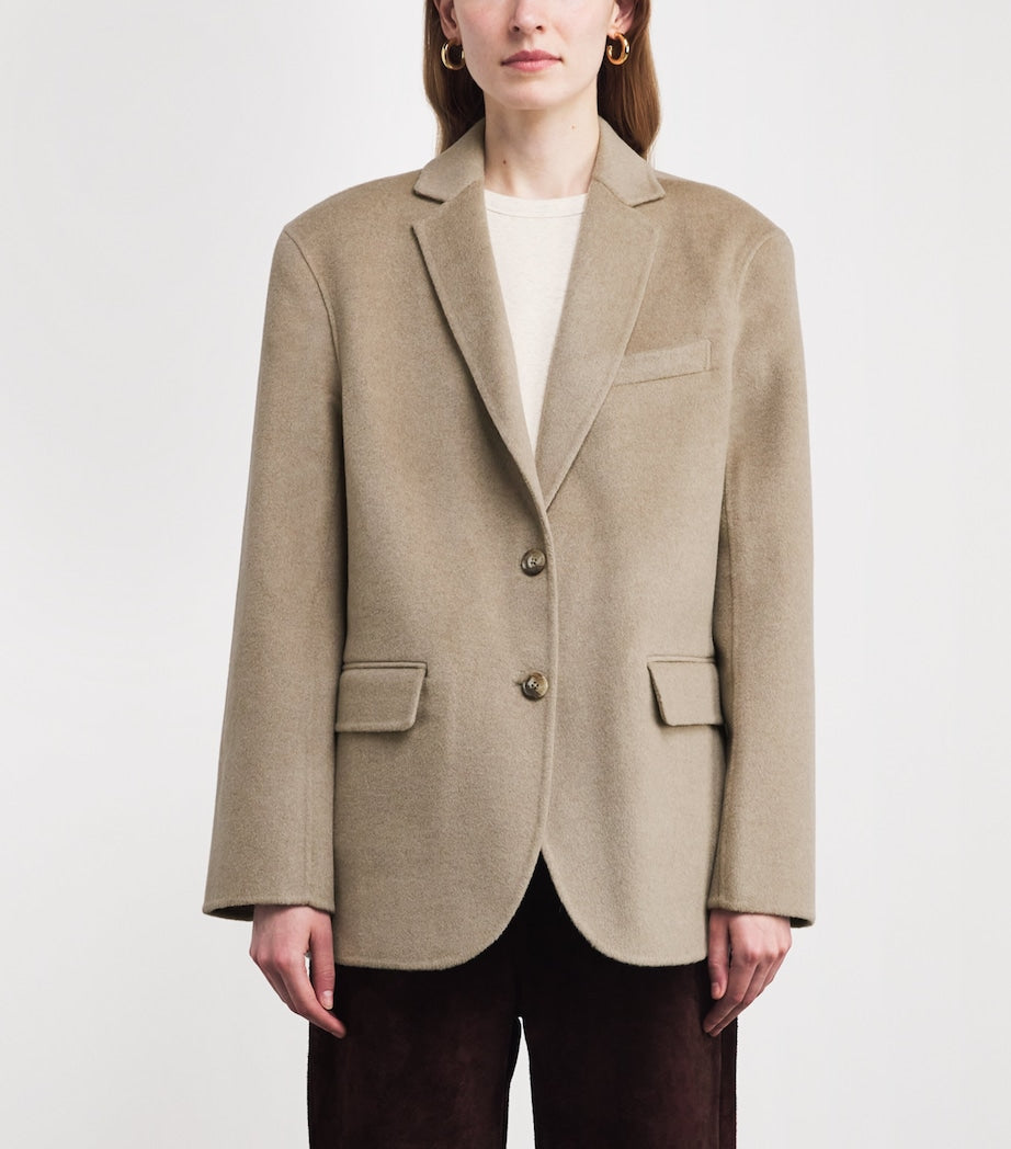Beige Wool-Cashmere Quinn Blazer