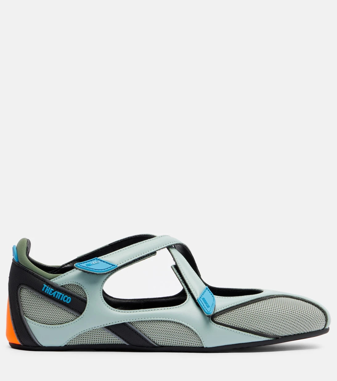 The Attico - Floor 01 leather-trimmed ballet flats