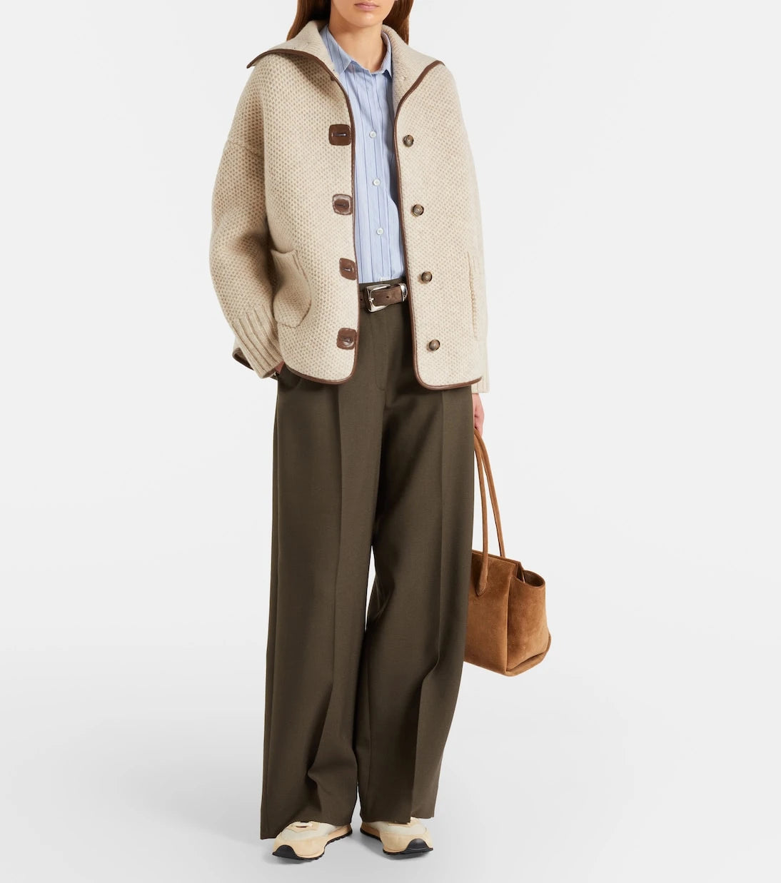Le Monde Béryl - Slim Runner suede-trimmed sneakers