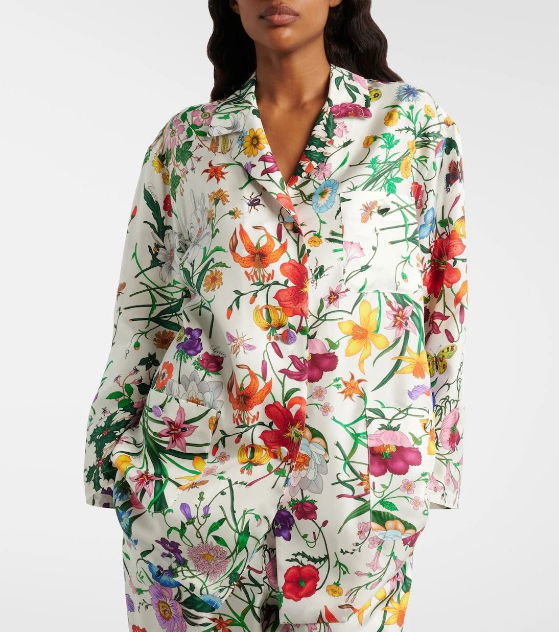 Gucci - Floral silk twill shirt