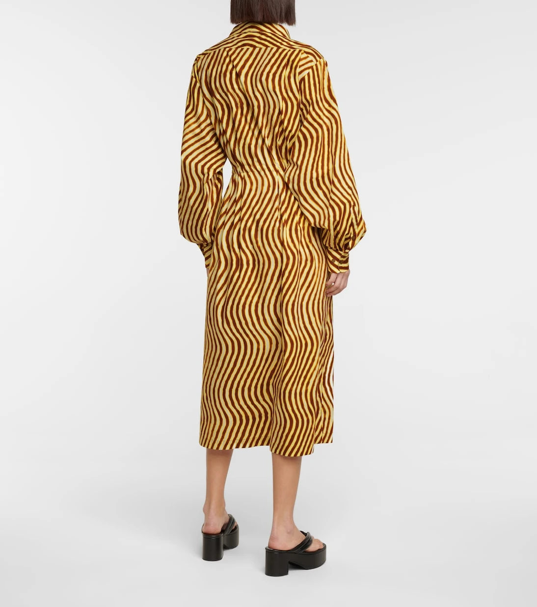 دريس فان نوتن - فستان ميدي من القطن المطبوع