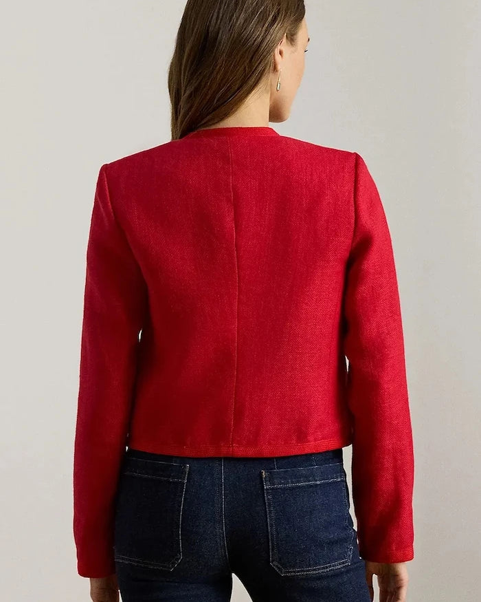 Lauren Ralph Lauren kadın keten blazer