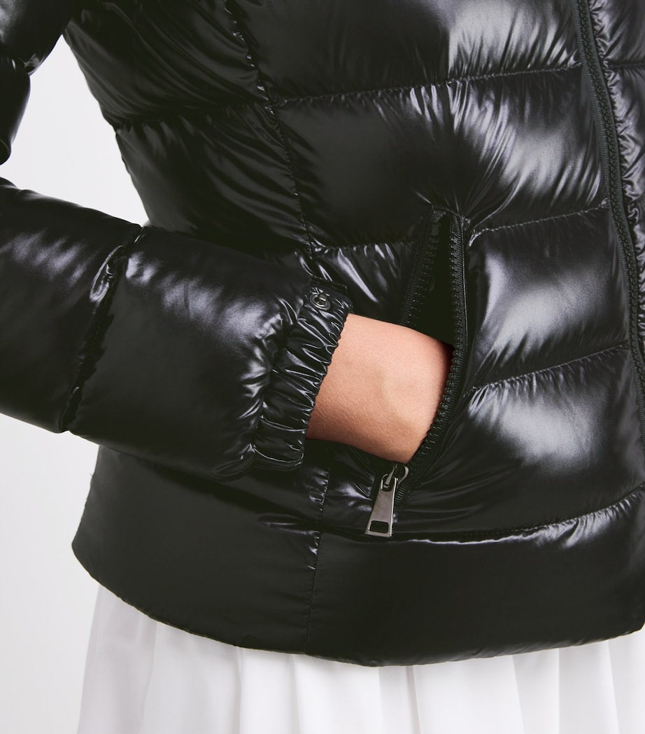 Black Down Quilted Badyf Jacket